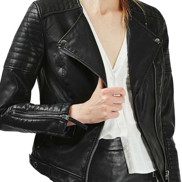 Topshop Jackets & Blazers - Top Shop Faux Leather Jacket